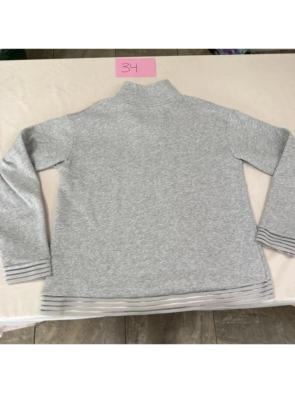 Justice Gray Half-Zip Sweatshirt with Light Blue 'Dance' Print Girls Size 18